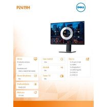 Dell Monitor P2419H 23,8 cali IPS LED Full HD (1920x1080) /16:9/HDMI/DP/VGA/5xUSB/3Y PPG