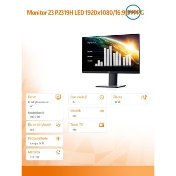 Dell Monitor P2319H 23 cale LED 1920x1080/16:9/5YPPG