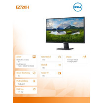 Dell Monitor E2720H 27 cali IPS LED FullHD (1920x1080) /16:9/VGA/DP(1.2)/3Y PPG