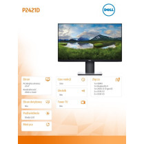 Dell Monitor P2421D 23.8 cali IPS LED QHD (2560x1440) /16:9/HDMI(1.4)/DP(1.2)/5xUSB 3.0/3Y PPG