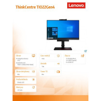 Lenovo Monitor 21.5 ThinkCentre Tiny-in-One 22Gen4 WLED 11GSPAT1EU