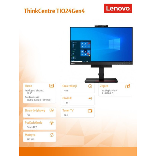 Lenovo Monitor 23.8 ThinkCentre Tiny-in-One 24Gen4 WLED 11GEPAT1EU