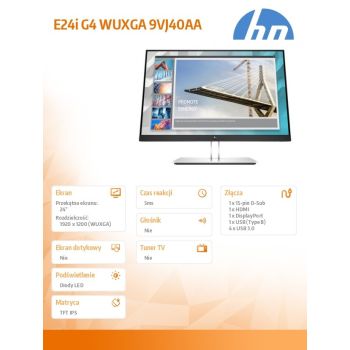 HP Inc. Monitor E24i G4 WUXGA 9VJ40AA