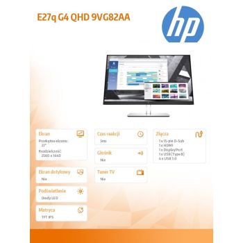 HP Inc. Monitor E27q G4 QHD 9VG82AA