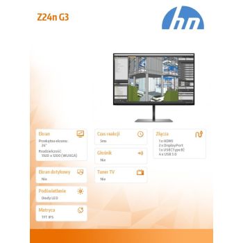 HP Inc. Monitor 24 cale Z24n G3 WUXGA Display 1C4Z5AA