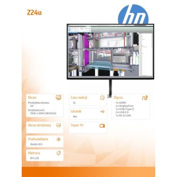 HP Inc. Monitor Z24u G3 WUXGA USB-C display 1C4Z6AA