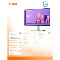 Dell Monitor P2422H 24 cale LED IPS 1920x1080/16:9/DP/VGA/3Y