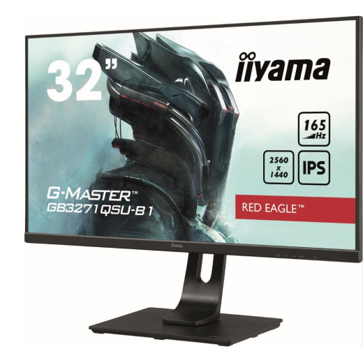 IIYAMA Monitor 31.5 cala GB3271QSU-B1 QHD,1ms,IPS,165Hz,HDMI,DP,400cd,FreeSync