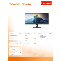 Lenovo Monitor 29.0 ThinkVision E29w-20 WLED LCD 62CEGAT3EU