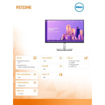 Dell Monitor P2722H 27 cali LED IPS FHD/16:9/VGA/HDMI/DP/5Y