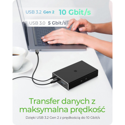 IcyBox Obudowa IB-RD2253-C31 zew. Raid dla 2,5 SATA HDD na USB 3.2 Gen 2, RAID 0,1, SINGLE, LARGE