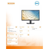 Dell Monitor SE2222H 21,5 cali LED 1920x1080/HDMI/VGA/3Y