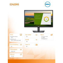 Dell Monitor E2422HS 23.8 cali LED IPS FHD/DP/VGA/Głośnik