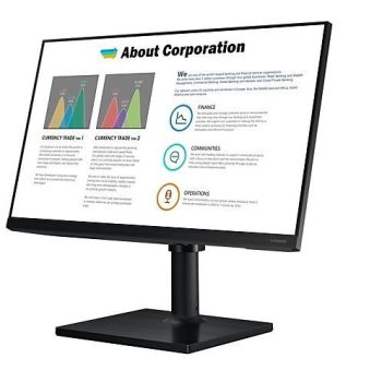 Samsung Monitor 24 cale T450FZ IPS 1920x1080 FHD 16:9 2xHDMI 1xDP 2xUSB 2.0 5ms 75Hz HAS+PIVOT głośniki płaski 3YOn-Site