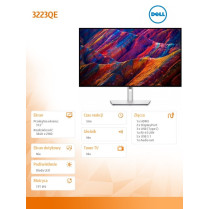 Dell Monitor U3223QE 31,5 IPS LED 4K (3840x2160)/16:9/HDMI/2xDP/3xUSB-C/4xUSB 3.2/RJ-45/3Y AES&PPG