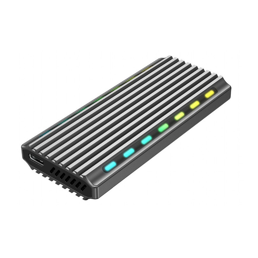 Gembird Obudowa dysku M.2 NVME Aluminiowa LED USB 3.1