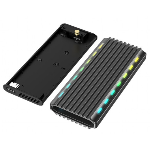 Gembird Obudowa dysku M.2 NVME Aluminiowa LED USB 3.1
