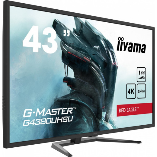 IIYAMA Monitor 43 cale G4380UHSU-B1 4K, VA, 2xHDMI, DP, 0,4ms, 550cd/m2, USB3.0