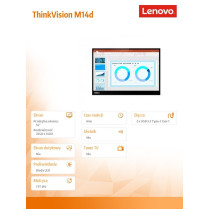 Lenovo Monitor 14.0 ThinkVision M14d WLED LCD 63AAUAT6WL