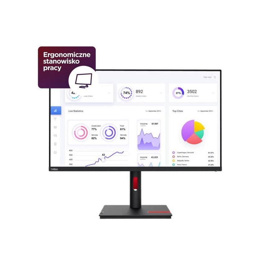 Lenovo Monitor 31,5 cali ThinkVision T32p-30 63D2GAT1EU