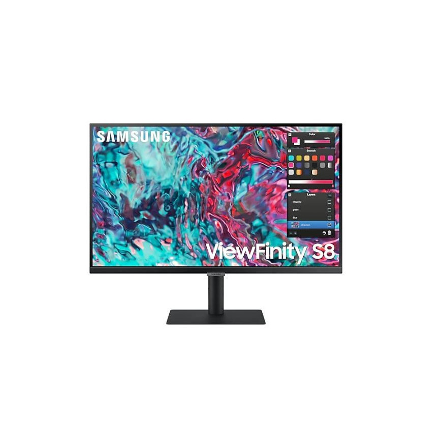 Samsung Monitor 27 cali ViewFinity S8 IPS 3840x2160 UHD 16:9 1xHDMI 2xTB 4.0 (90W/15W) 3xUSB 3.0 LAN 5ms DCh PinP/PbyP 60Hz