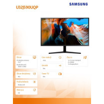 Samsung Monitor 31,5 cala LU32J590UQPXEN VA 3840x2160 UHD 16:9 2xHDMI/1xDP 4 ms (GTG) płaski 2 lata d2d