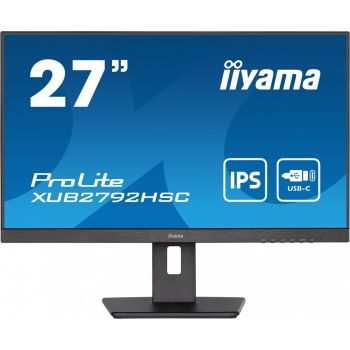 IIYAMA Monitor 27 cali XUB2792HSC-B5 IPS,FHD,USB-C,HDMI,DP,USB3.0,HAS(150mm)