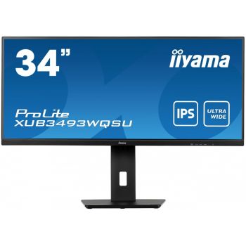 IIYAMA Monitor 34 cale XUB3493WQSU IPS,UWQHD,DP,HDMI,HAS(150mm)