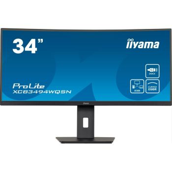 IIYAMA Monitor 34 cale XCB3494WQSN-B5 VA,UWQHD,1500R,USB-cDock,KVM,HAS(150mm)
