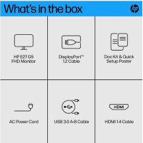 HP Inc. Monitor 27 cali E27 G5 FHD 6N4E2AA