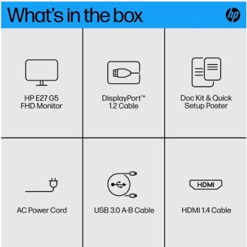 HP Inc. Monitor 27 cali E27 G5 FHD 6N4E2AA
