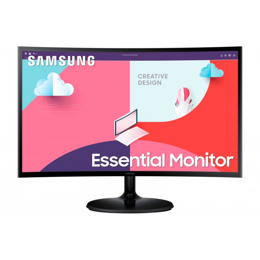 Samsung Monitor 24 cale LS24C360EAUXEN VA 1920x1080 FHD 16:9 1xD-sub 1xHDMI 4 ms (GTG) zakrzywiony 2 lata d2d