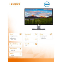 Dell Monitor UP3218KA 31.5 cala LED 8K/7680x4320/16:9/DP/USB
