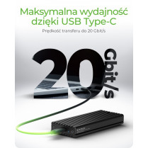 IcyBox Obudowa IB-1917M-C32 NVMe USB 3.2 Gen 2x2, 20 Gbit/s