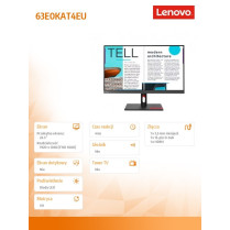 Lenovo Monitor 24.5 cala ThinkVision S25e-30 WLED LCD 63E0KAT4EU