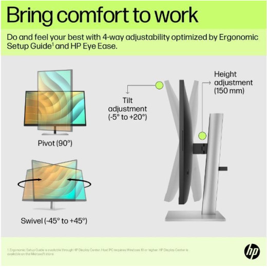 HP Inc. Monitor 27 cali E27u G5 QHD USB-C 6N4D3AA ABB