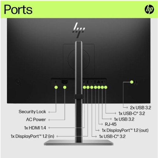 HP Inc. Monitor 27 cali E27u G5 QHD USB-C 6N4D3AA ABB