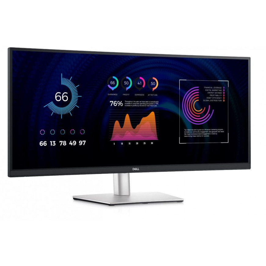 Dell Monitor zakrzywiony 34 cale P3424WE 21:9/3440x1440/IPS/USBC/RJ45/HDMI/DP/3Y