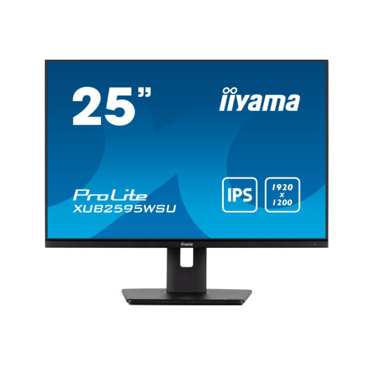 IIYAMA Monitor 25 cali XUB2595WSU-B5 IPS.PIVOT.16:10.USB.DP.HDMI.VGA.2x2W. 300(cd/m2).HAS(150mm)