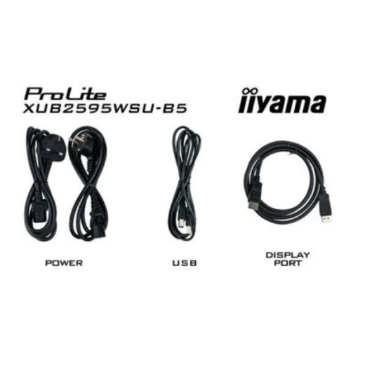 IIYAMA Monitor 25 cali XUB2595WSU-B5 IPS.PIVOT.16:10.USB.DP.HDMI.VGA.2x2W. 300(cd/m2).HAS(150mm)