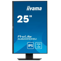 IIYAMA Monitor 25 cali XUB2595WSU-B5 IPS.PIVOT.16:10.USB.DP.HDMI.VGA.2x2W. 300(cd/m2).HAS(150mm)