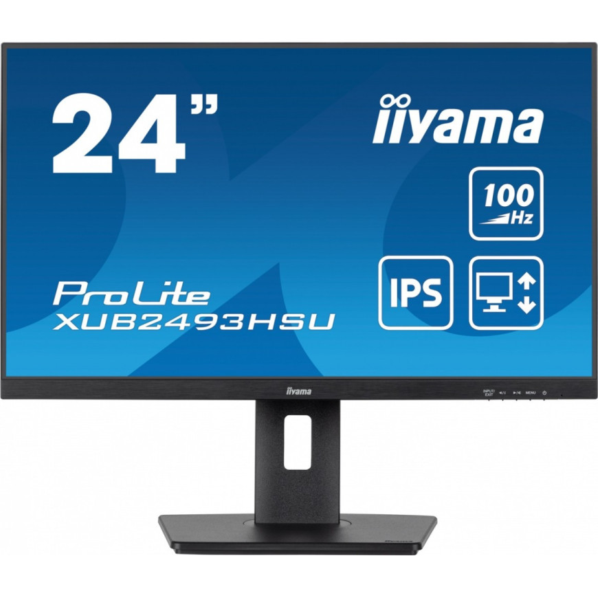 IIYAMA Monitor 23.8 cala XUB2493HSU-B6 IPS.HDMI.DP.2x2W.USBx2.SLIM.HAS(150mm)