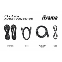 IIYAMA Monitor ProLite XUB2792QSU-B6 27 cali IPS,QHD,HAS(150mm),100Hz,4xUSB3.2,SLIM