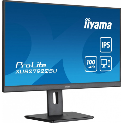 IIYAMA Monitor ProLite XUB2792QSU-B6 27 cali IPS,QHD,HAS(150mm),100Hz,4xUSB3.2,SLIM