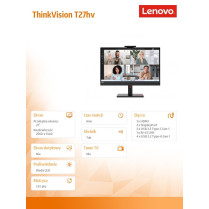 Lenovo Monitor 27.0 ThinkVision T27hv-30 WLED LCD 63D6UAT3EU