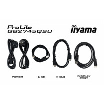IIYAMA Monitor 27 cali G-Master GB2745QSU-B1 IPS,QHD,100Hz,1ms,2xUSB,2x2W,FreeSync, HAS(150mm)