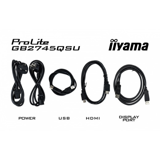 IIYAMA Monitor 27 cali G-Master GB2745QSU-B1 IPS,QHD,100Hz,1ms,2xUSB,2x2W,FreeSync, HAS(150mm)
