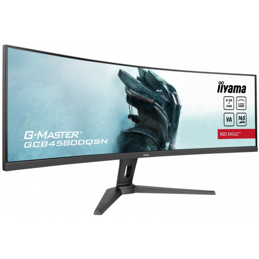 IIYAMA Monitor 45 cali G-Master GCB4580DQSN-B1, VA,DQHD,165HZ,USB-C-DOCK,RJ45,32:9,