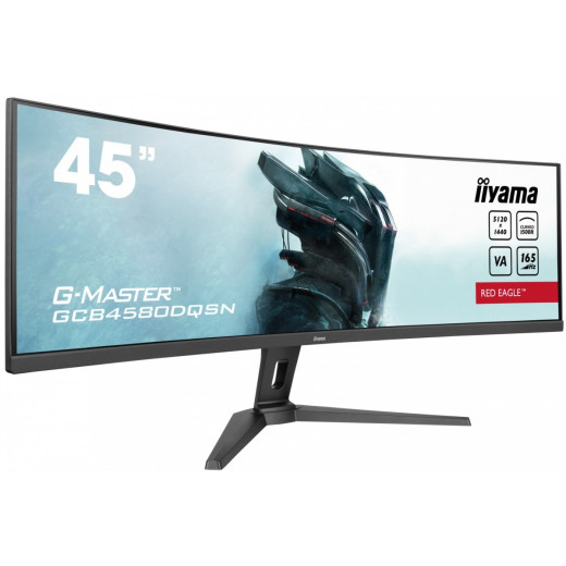 IIYAMA Monitor 45 cali G-Master GCB4580DQSN-B1, VA,DQHD,165HZ,USB-C-DOCK,RJ45,32:9,