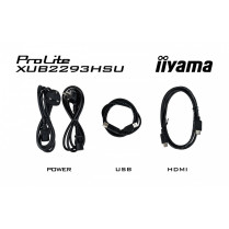 IIYAMA Monitor 21.5 cala ProLite XUB2293HSU-B6 IPS,100Hz,HAS(150mm),1ms,HDMI,DP,2xUSB, FreeSync,2x2W,PIVOT